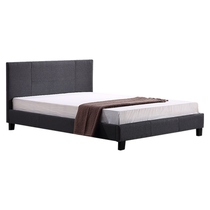 Queen Linen Fabric Bed Frame Grey V63-800847