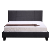Queen Linen Fabric Bed Frame Grey