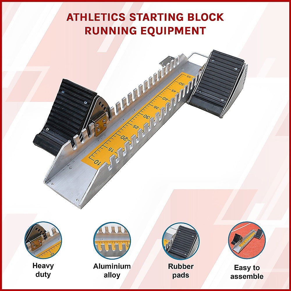 Athletics Starting Block for Sprint Training - Adjustable Track Running Equipment V63-801957