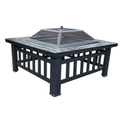 18" Square Metal Fire Pit Outdoor Heater V63-801967