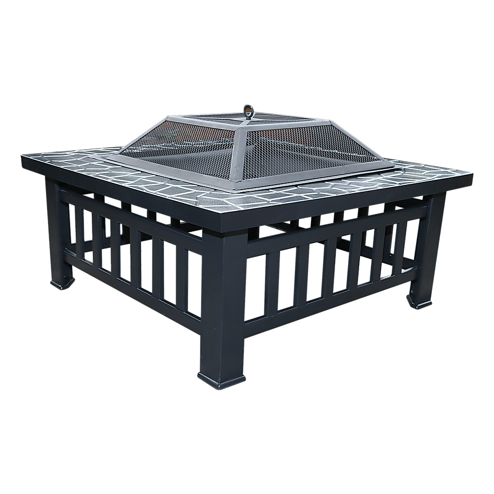 18" Square Metal Fire Pit Outdoor Heater V63-801967