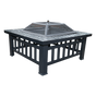 18" Square Metal Fire Pit Outdoor Heater V63-801967