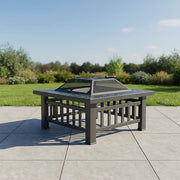 18" Square Metal Fire Pit Outdoor Heater V63-801967