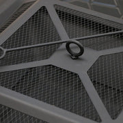 18" Square Metal Fire Pit Outdoor Heater V63-801967