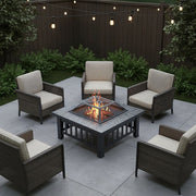 18" Square Metal Fire Pit Outdoor Heater V63-801967