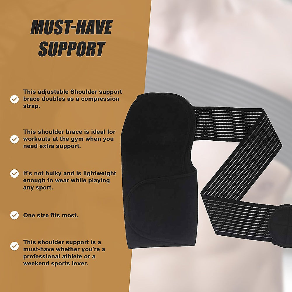Adjustable Shoulder Support Brace Strap Compression Bandage Wrap V63-802097
