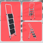 Foldable Non Slip 4 Step Steel Ladder V63-802117