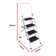 Foldable Non Slip 4 Step Steel Ladder V63-802117