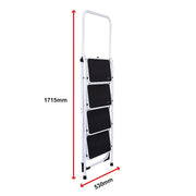 Foldable Non Slip 4 Step Steel Ladder V63-802117