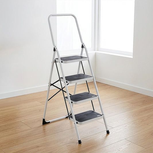 Foldable Non Slip 4 Step Steel Ladder V63-802117