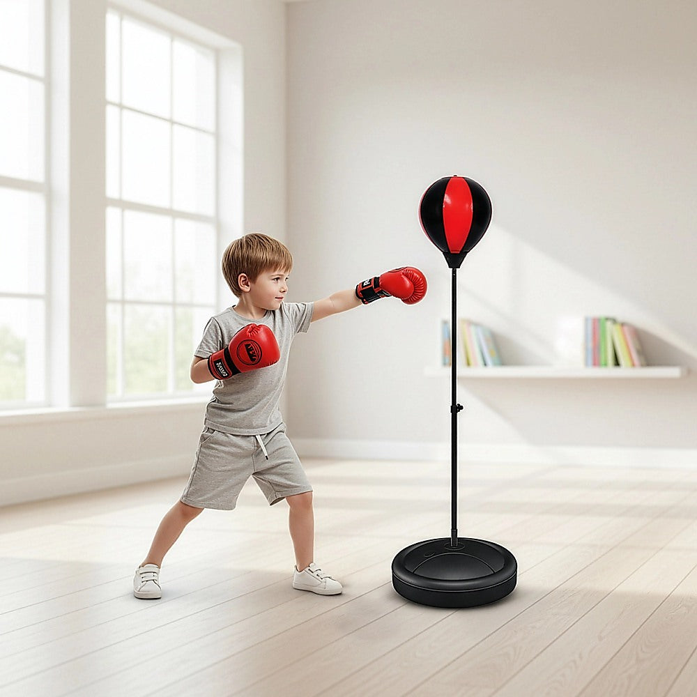 Kids Boxing Punching Bag Set - Children's Training Gloves & Fitness Stand V63-802127