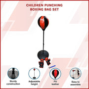 Kids Boxing Punching Bag Set - Children's Training Gloves & Fitness Stand V63-802127