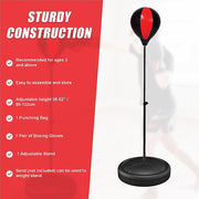 Kids Boxing Punching Bag Set - Children's Training Gloves & Fitness Stand V63-802127