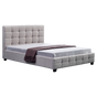 Linen Fabric Queen Deluxe Bed Frame Beige V63-802187
