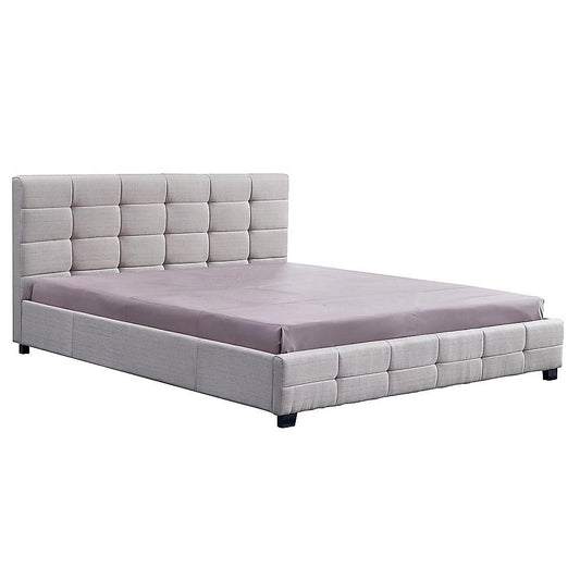 Linen Fabric King Deluxe Bed Frame Beige V63-802207