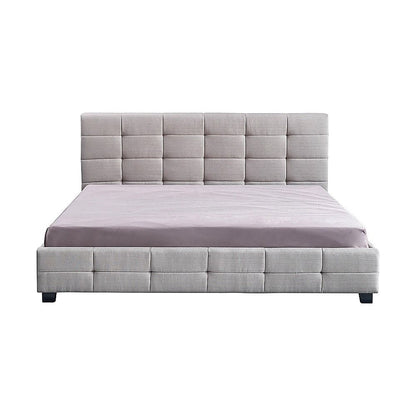 Linen Fabric King Deluxe Bed Frame Beige V63-802207