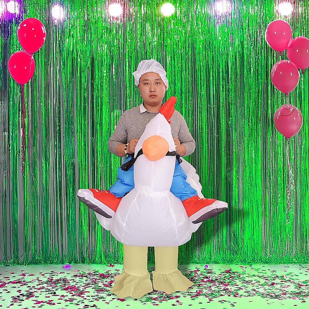 CHICKEN Fancy Dress Inflatable Suit - Fan Operated Costume V63-816903