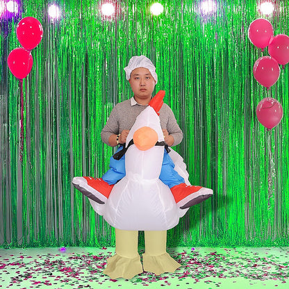CHICKEN Fancy Dress Inflatable Suit - Fan Operated Costume V63-816903