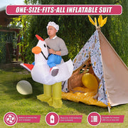CHICKEN Fancy Dress Inflatable Suit - Fan Operated Costume V63-816903