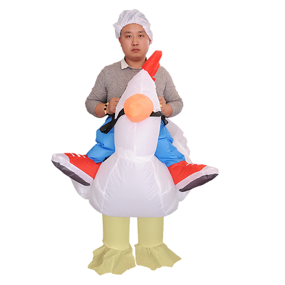CHICKEN Fancy Dress Inflatable Suit - Fan Operated Costume V63-816903
