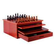10 in 1 Wooden Chess Board Games Slide Out Checkers House Unit Set V63-816923