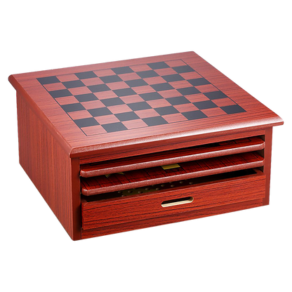 10 in 1 Wooden Chess Board Games Slide Out Checkers House Unit Set V63-816923