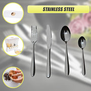 32 Piece Stainless Steel Cutlery Set Knives Fork Spoon Teaspoon V63-816983