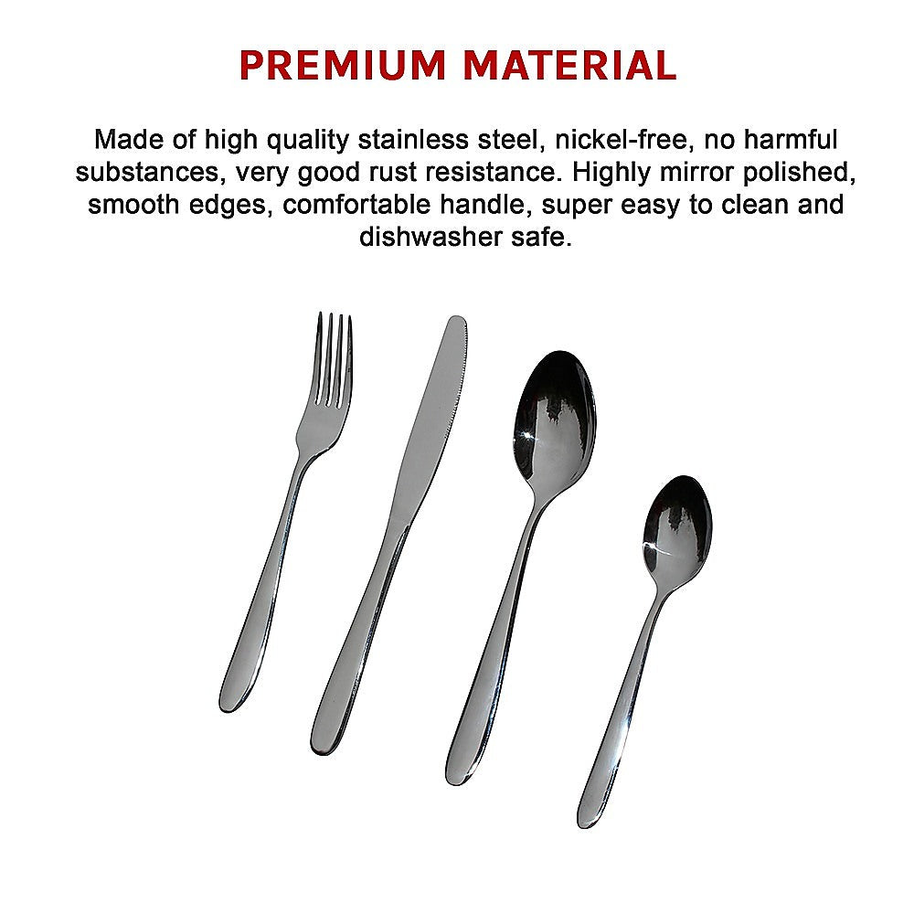 32 Piece Stainless Steel Cutlery Set Knives Fork Spoon Teaspoon V63-816983
