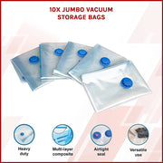 10X Jumbo Vacuum Storage Bags - Space Saver Seal Bags for Clothes, Bedding, Blankets & Travel Organisation V63-817003