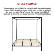 Black King Four Poster Bed Frame