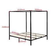 Black King Four Poster Bed Frame