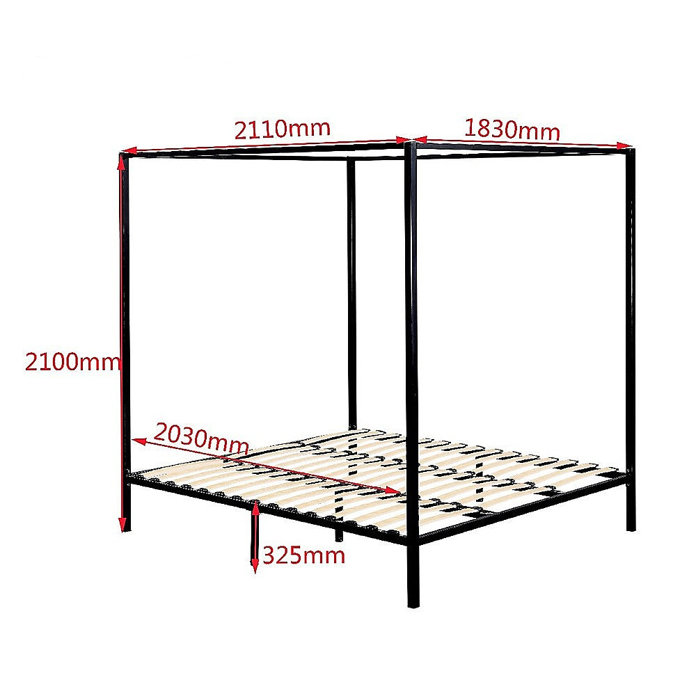 Black King Four Poster Bed Frame