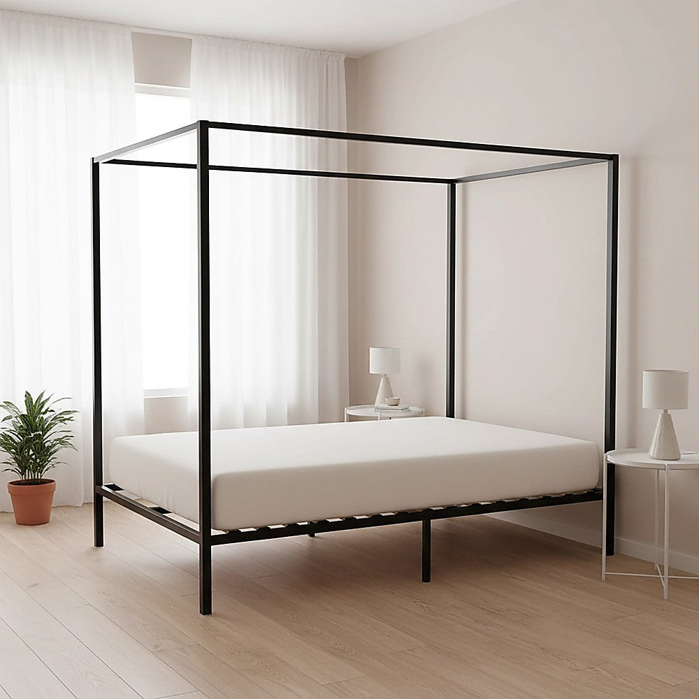 Black Queen Four Poster Bed Frame