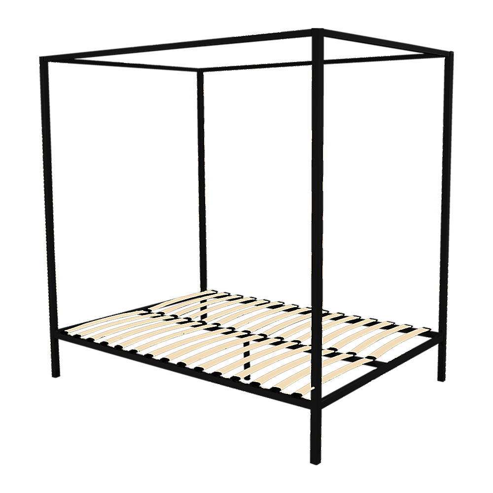 Black Queen Four Poster Bed Frame