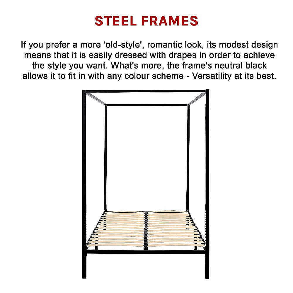4 Four Poster Queen Bed Frame V63-817873