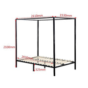 Black Queen Four Poster Bed Frame