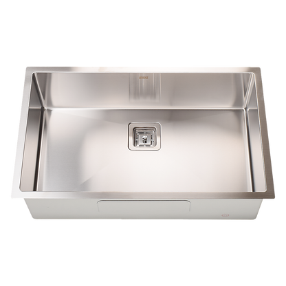 810x505mm Handmade 1.5mm Stainless Steel Undermount / Topmount Kitchen Sink with Square Waste V63-817883