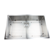 810x505mm Handmade 1.5mm Stainless Steel Undermount / Topmount Kitchen Sink with Square Waste V63-817883