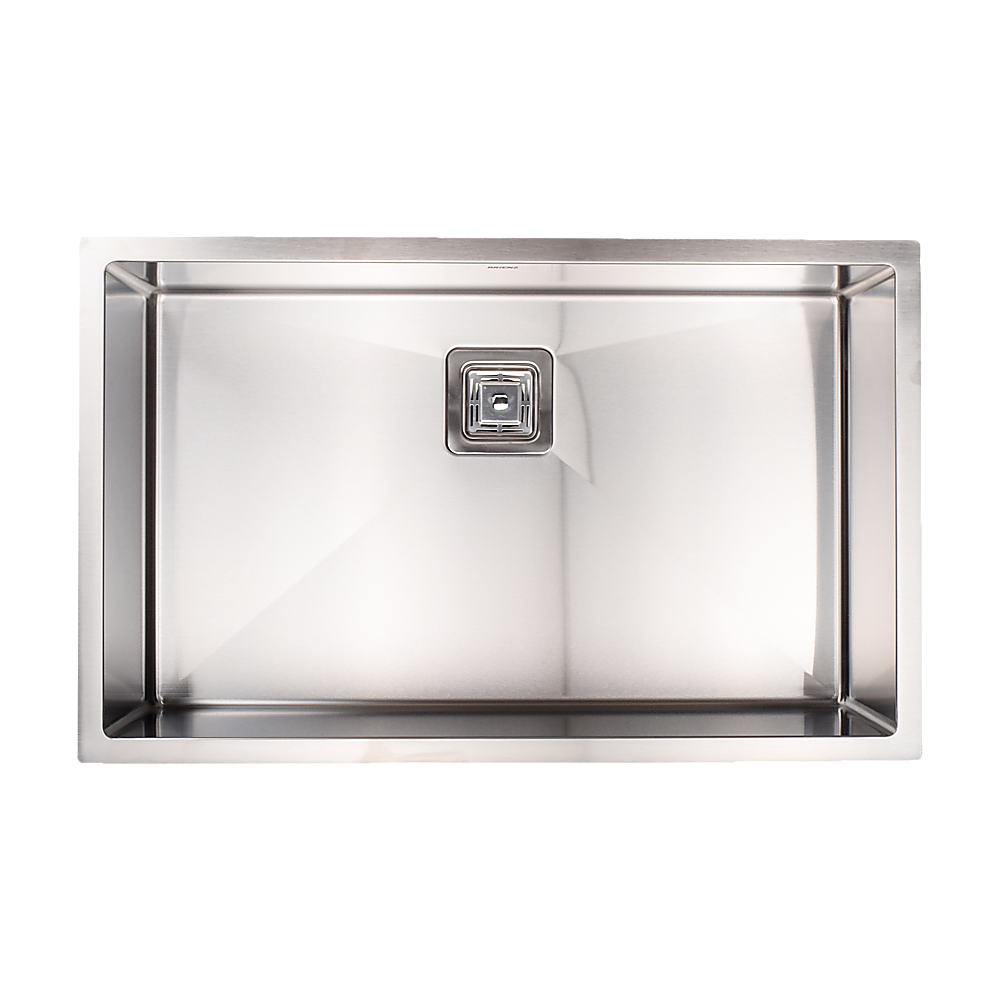 810x505mm Handmade 1.5mm Stainless Steel Undermount / Topmount Kitchen Sink with Square Waste V63-817883