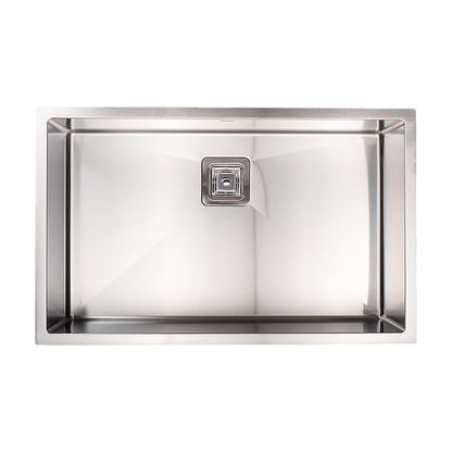 810x505mm Handmade 1.5mm Stainless Steel Undermount / Topmount Kitchen Sink with Square Waste V63-817883