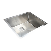 550x455mm Handmade 1.5mm Stainless Steel Undermount / Topmount Kitchen Sink with Square Waste V63-817893