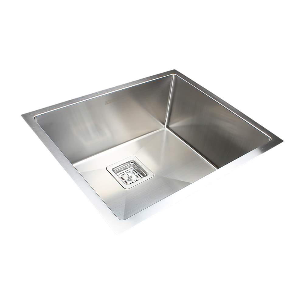 550x455mm Handmade 1.5mm Stainless Steel Undermount / Topmount Kitchen Sink with Square Waste V63-817893
