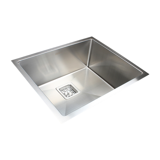 550x455mm Handmade 1.5mm Stainless Steel Undermount / Topmount Kitchen Sink with Square Waste V63-817893