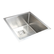 430x455mm Handmade 1.5mm Stainless Steel Undermount / Topmount Kitchen Sink with Square Waste V63-817903
