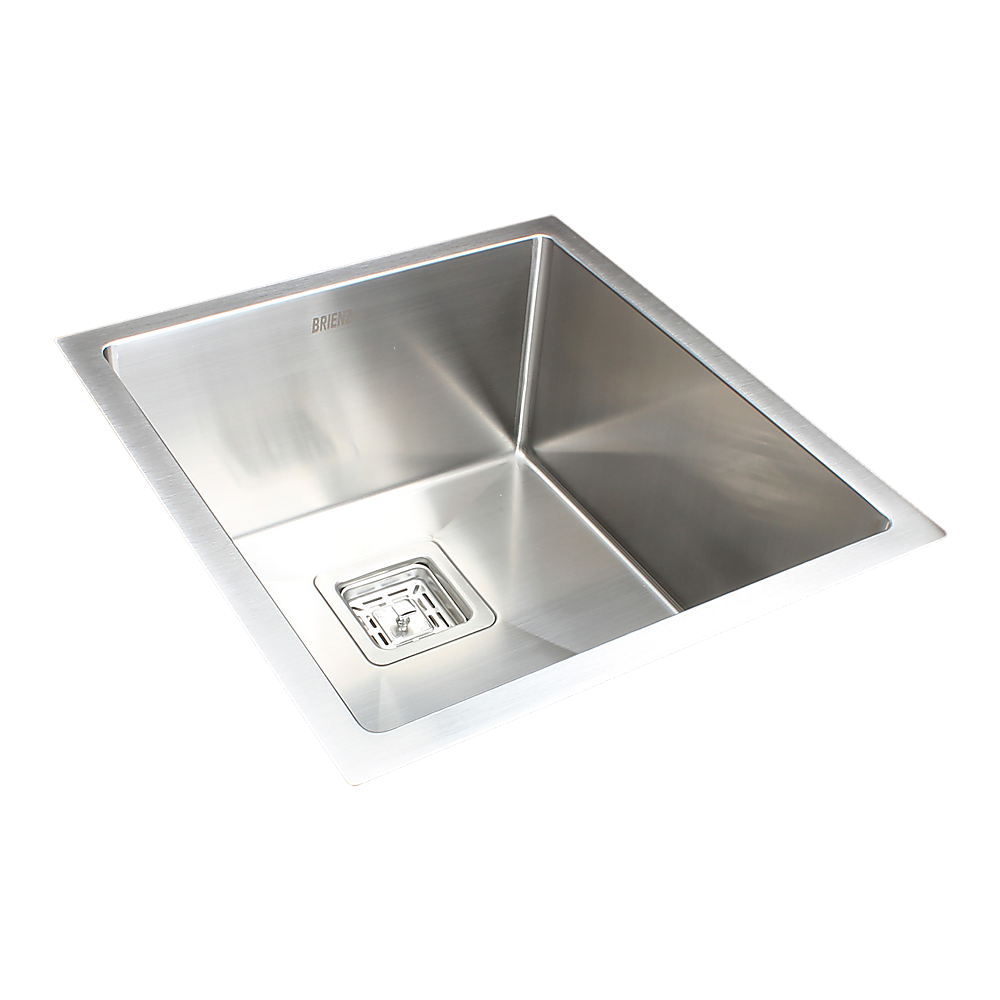 430x455mm Handmade 1.5mm Stainless Steel Undermount / Topmount Kitchen Sink with Square Waste V63-817903