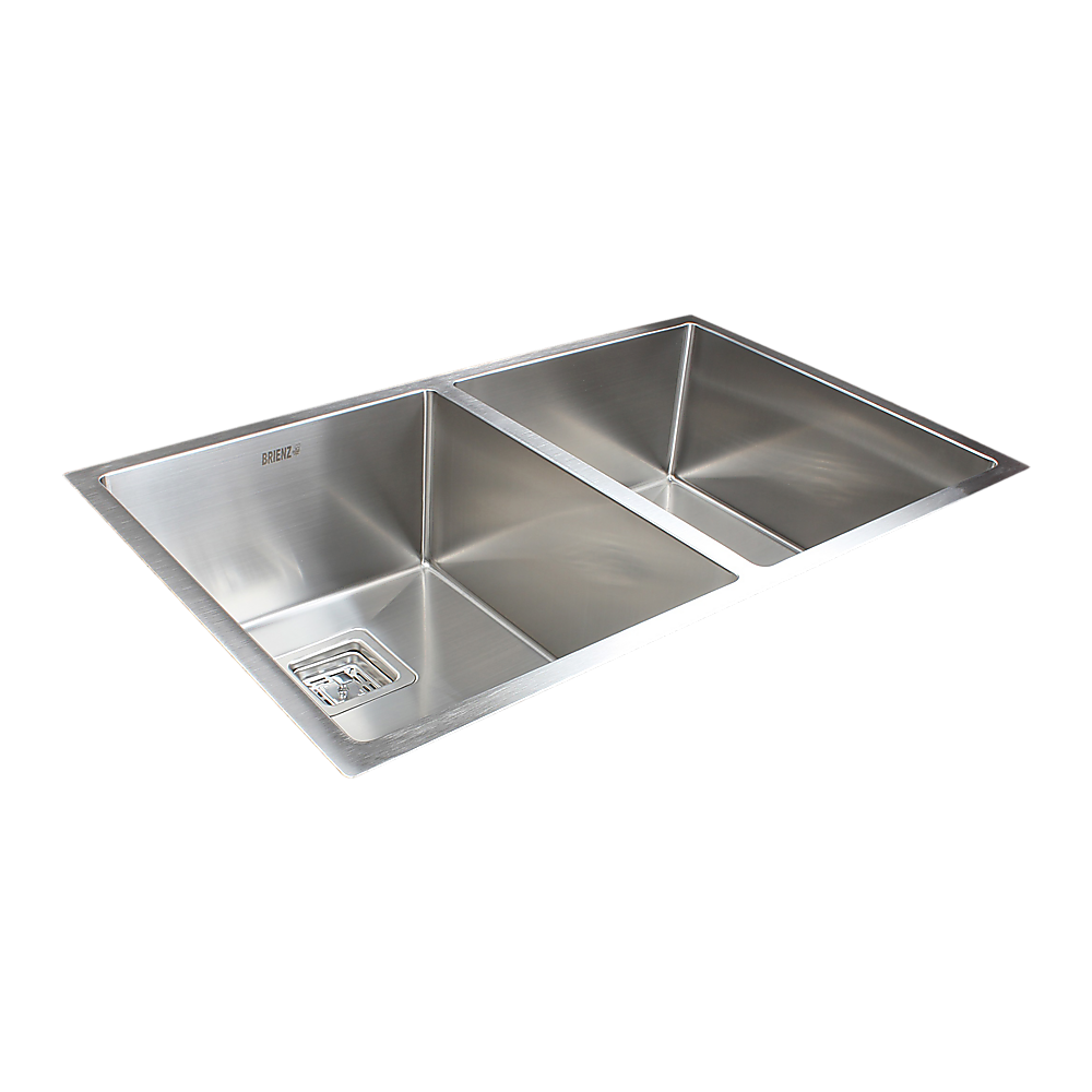 835x505mm Handmade 1.5mm Stainless Steel Undermount / Topmount Kitchen Sink with Square Waste V63-817913