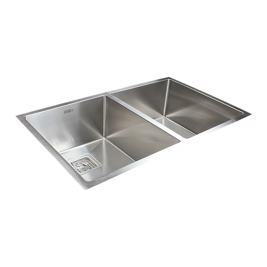 835x505mm Handmade 1.5mm Stainless Steel Undermount / Topmount Kitchen Sink with Square Waste V63-817913