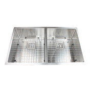 835x505mm Handmade 1.5mm Stainless Steel Undermount / Topmount Kitchen Sink with Square Waste V63-817913