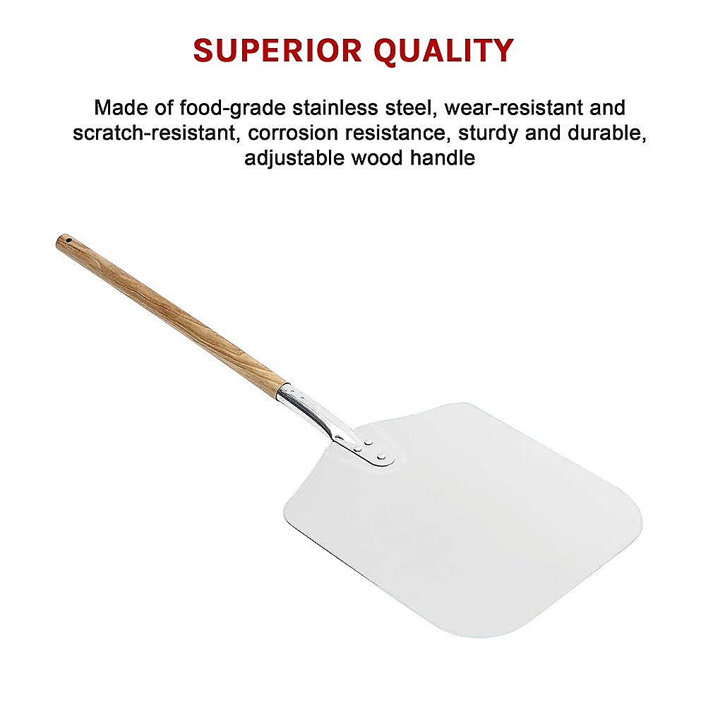 Profesional Pizza Oven Peel Paddle 90cm Wood Handle V63-817933
