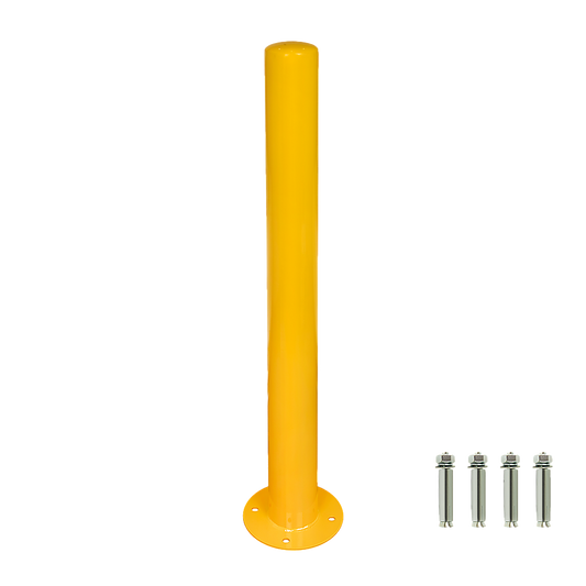 Yellow Heavy Duty Steel Bollard Post V63-817943